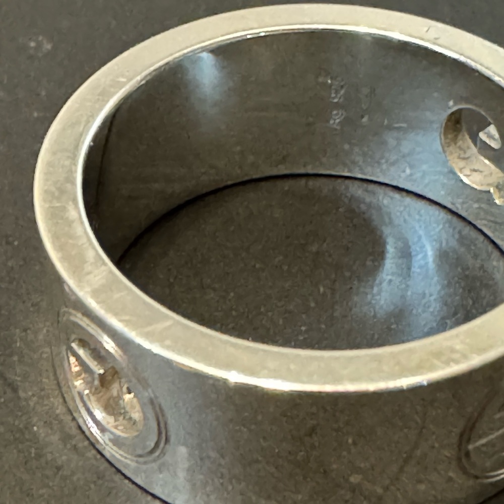 GUCCI Sterling Silver GG Cutout Ring - Picture 3 of 7